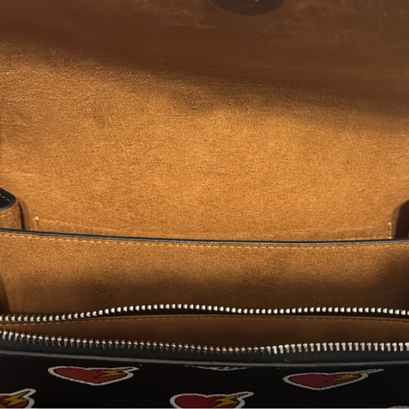 Coach Black Bag with Heart and Lightning Print - Picture 2 of 4